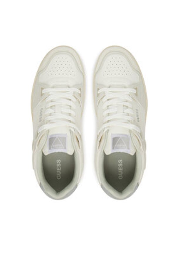 Guess Sneakersy FMJVIN PEL12 Écru. Materiał: skóra