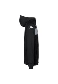 Bluza z kapturem dla dzieci Kappa Daccio. Typ kołnierza: kaptur. Kolor: czarny, szary, wielokolorowy. Sport: fitness, joga i pilates