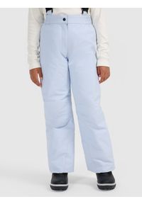 4f - 4F Spodnie narciarskie membrana 5000 dziewczęce - niebieskie 122 (6-7 lat). Kolor: fioletowy. Materiał: poliester, materiał. Wzór: gładki. Sezon: lato. Sport: narciarstwo #2