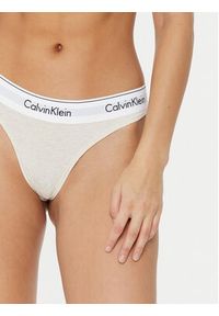 Calvin Klein Underwear Stringi 0000F3786E Beżowy. Kolor: beżowy. Materiał: bawełna