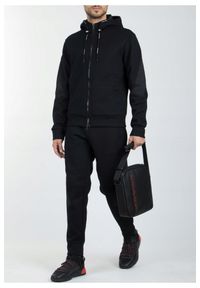 Emporio Armani - EMPORIO ARMANI Spodnie dresowe męskie, Rozmiar L. Kolor: czarny. Materiał: dresówka. Wzór: nadruk #3