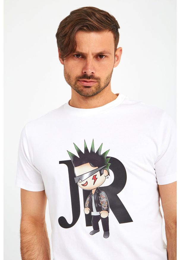 John Richmond - T-shirt Kinneas JOHN RICHMOND. Materiał: bawełna. Długość: krótkie. Wzór: nadruk. Styl: rockowy