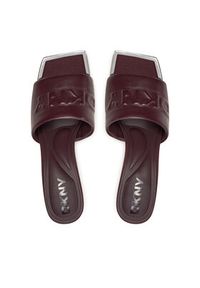 DKNY Klapki Keke K3471856 Bordowy. Kolor: czerwony. Materiał: skóra #4