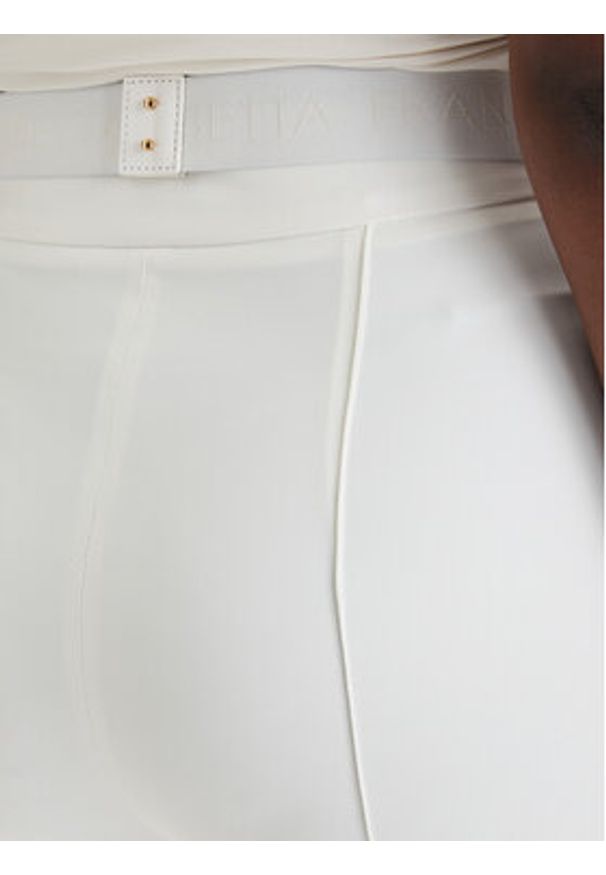 Elisabetta Franchi Spodnie materiałowe PA-132-61E2-V350 Biały Regular Fit. Kolor: biały. Materiał: syntetyk