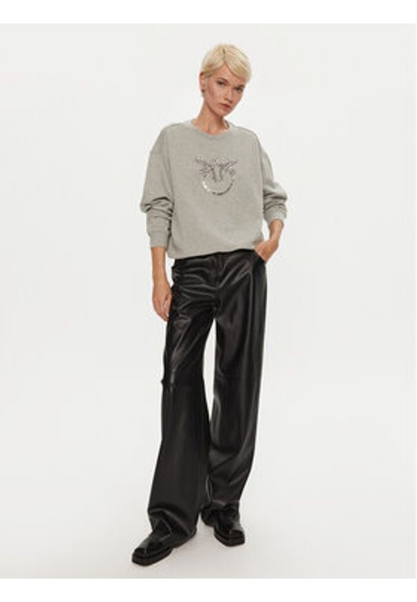 Pinko - PINKO Bluza Nelly 100534 A24F Szary Regular Fit. Kolor: szary. Materiał: bawełna