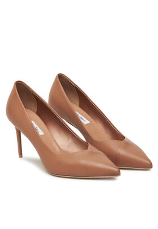 Max Mara Szpilki Phyllis 2524526191600 Beżowy. Kolor: beżowy. Materiał: skóra. Obcas: na szpilce