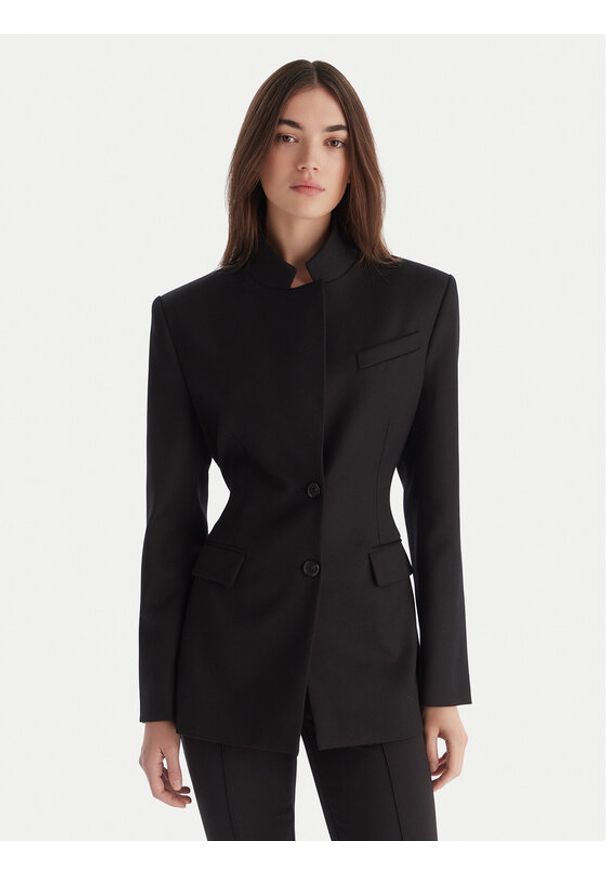Pinko - PINKO Marynarka Fausta 106098 A306 Czarny Regular Fit. Kolor: czarny. Materiał: wełna