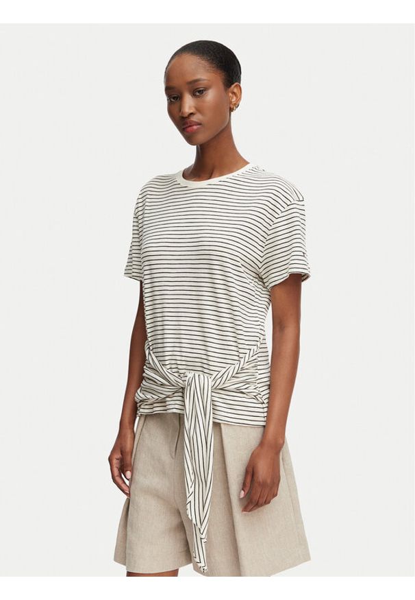 TOMMY HILFIGER - Tommy Hilfiger T-Shirt WW0WW49256 Biały Relaxed Fit. Kolor: biały. Materiał: bawełna