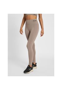 Damskie wysokie legginsy Hummel TIF. Kolor: zielony, wielokolorowy, szary. Materiał: tkanina