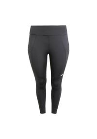 Adidas - Legginsy Own the Run 7/8 (Plus Size). Kolekcja: plus size. Kolor: czarny. Materiał: materiał. Wzór: gładki. Sport: bieganie