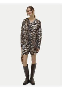 Vero Moda Koszula Josie 10315150 Brązowy Oversize. Kolor: brązowy. Materiał: wiskoza #6