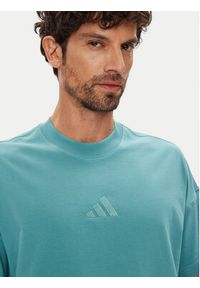 Adidas - adidas T-Shirt ALL SZN JX5085 Turkusowy Loose Fit. Kolor: turkusowy. Materiał: bawełna #5