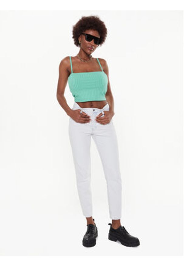 Calvin Klein Jeans Jeansy J20J220859 Biały Mom Fit. Kolor: biały