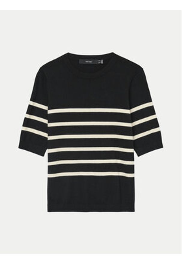 Vero Moda Sweter Saba 10306829 Czarny Regular Fit. Kolor: czarny. Materiał: syntetyk, wiskoza