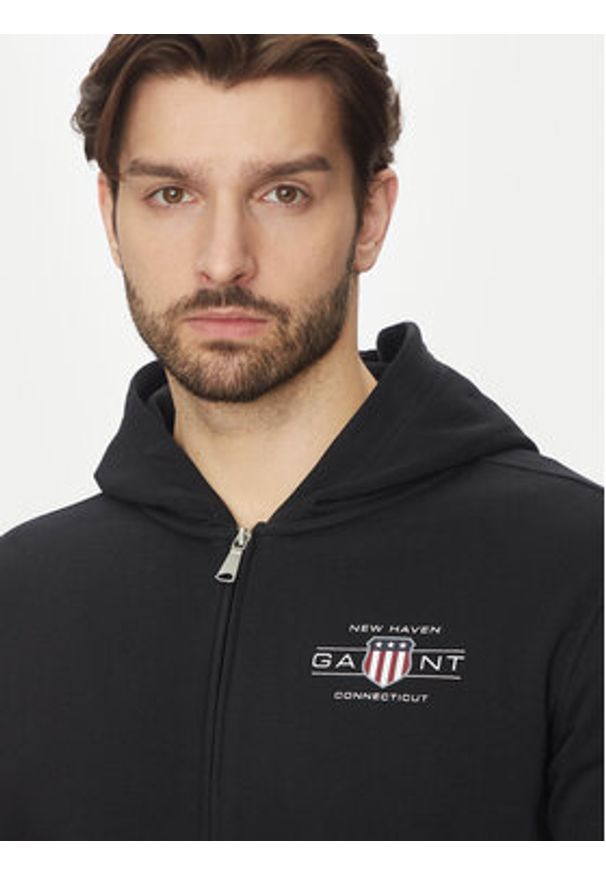 GANT - Gant Bluza Graphic 2044015 Czarny Regular Fit. Kolor: czarny. Materiał: bawełna