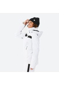 WEDZE - Kurtka narciarska i snowboardowa damska Quechua 900. Kolor: czarny, biały, wielokolorowy. Materiał: materiał. Sezon: zima. Sport: snowboard, narciarstwo
