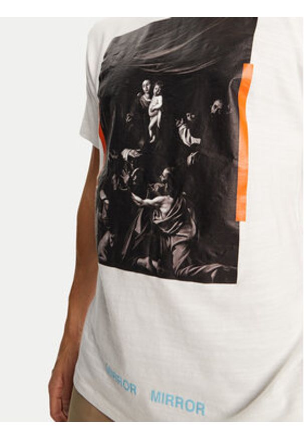 OFF-WHITE - Off-White T-Shirt OMAA002G190010160188 Biały Regular Fit. Kolor: biały. Materiał: bawełna