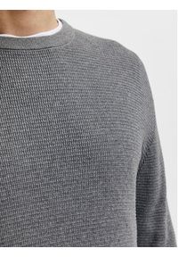 Selected Homme Sweter Rocks 16079776 Szary Regular Fit. Kolor: szary. Materiał: bawełna