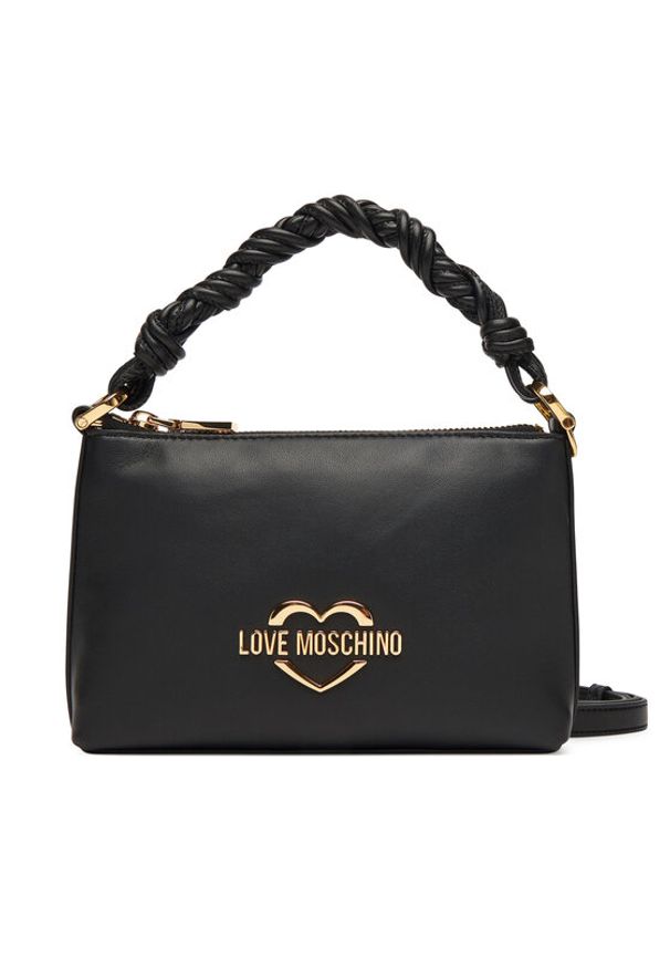 Love Moschino - LOVE MOSCHINO Torebka JC4312PP0MK1300A Czarny. Kolor: czarny. Materiał: skórzane