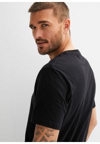 bonprix - T-shirt (2 szt.), z czystej bawełny organicznej. Kolor: czarny. Materiał: bawełna