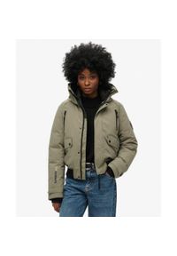 Superdry - Kurtka Bomber Pikowana City. Kolor: zielony. Długość rękawa: długi rękaw #1