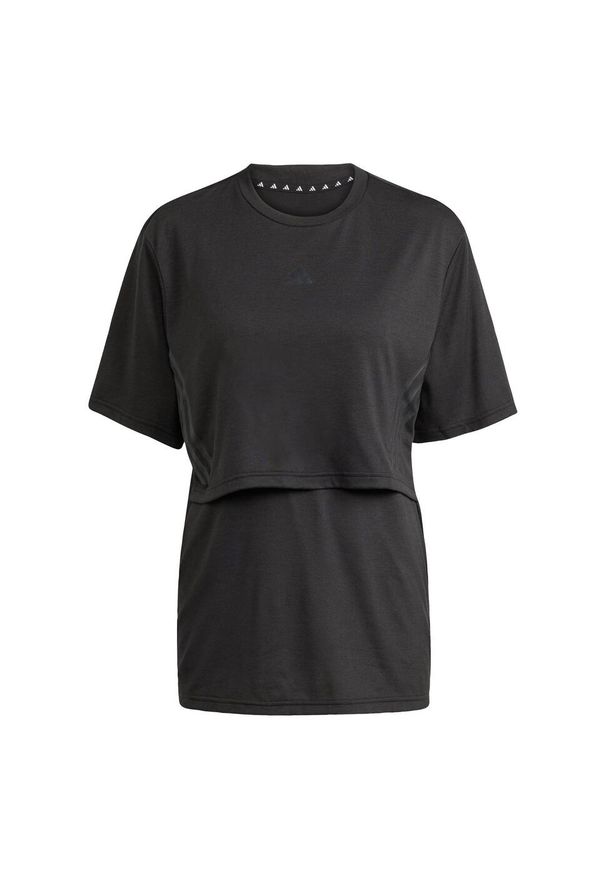 Adidas - Koszulka Maternity. Kolekcja: moda ciążowa. Kolor: wielokolorowy, czarny, szary
