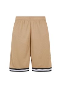 Urban Classics - Shorty Męskie Siatka Paski. Kolor: czarny, biały, wielokolorowy, beżowy. Wzór: paski. Sport: turystyka piesza