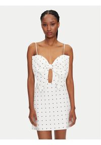 BARDOT - Bardot Sukienka letnia Vieda Linen Bow 59711DB Biały Regular Fit. Kolor: biały. Materiał: len. Sezon: lato #1