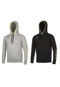 Bluza z kapturem Mizuno Team. Typ kołnierza: kaptur. Kolor: szary, wielokolorowy, żółty. Sport: fitness #1