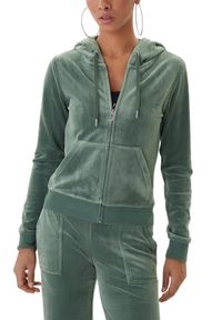 Juicy Couture - JUICY COUTURE Zielona bluza damska Gold Robertson Hoodie, Rozmiar XS. Kolor: zielony #4