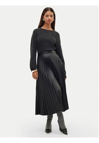 Vero Moda Spódnica z imitacji skóry Bella Holly 10319036 Czarny Regular Fit. Kolor: czarny. Materiał: skóra