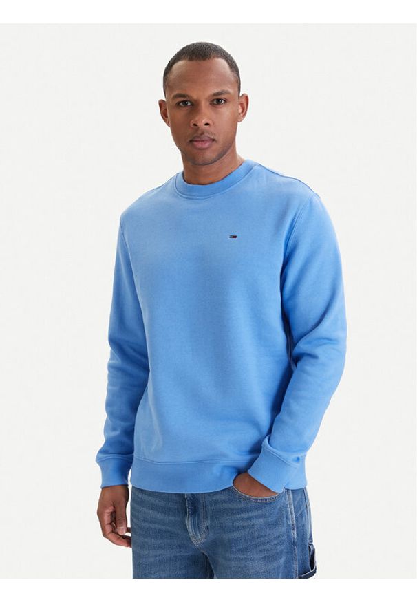 Tommy Jeans Bluza DM0DM20741 Niebieski Regular Fit. Kolor: niebieski. Materiał: bawełna