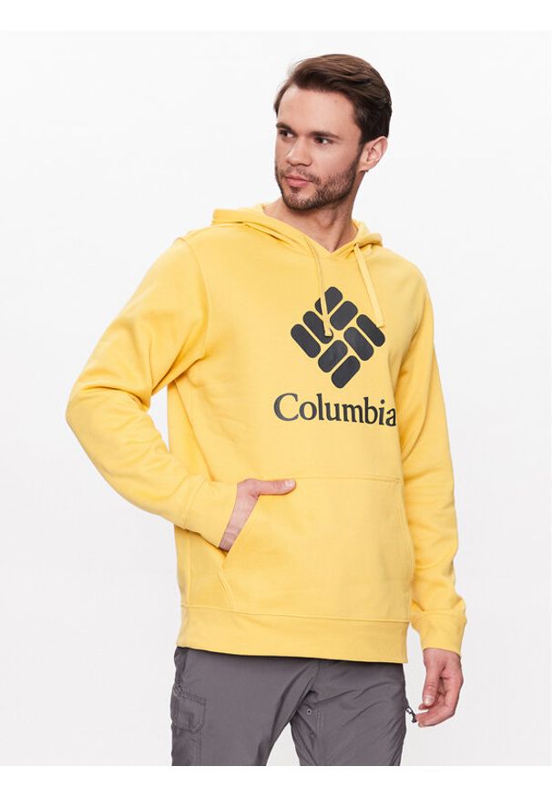 columbia - Columbia Bluza Trek 1957913 Żółty Regular Fit. Kolor: żółty. Materiał: bawełna
