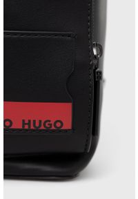 Hugo - HUGO plecak męski kolor czarny duży z nadrukiem. Kolor: czarny. Wzór: nadruk #3