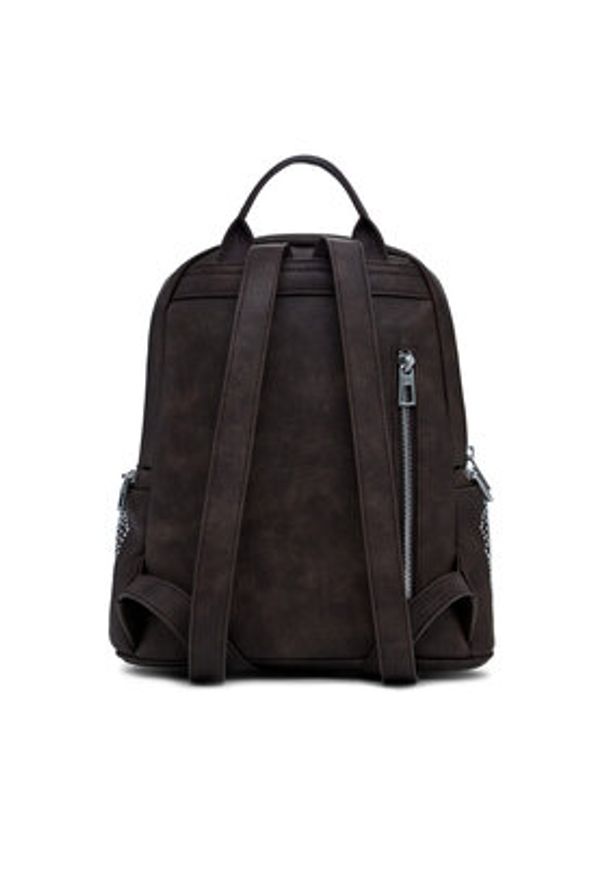 Desigual Plecak Poker Face Chest 25WAKP22 Brązowy. Kolor: brązowy. Materiał: skóra