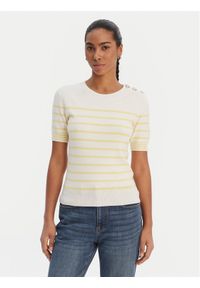 Morgan Sweter 251-MTERI Żółty Slim Fit. Kolor: żółty. Materiał: wiskoza #1