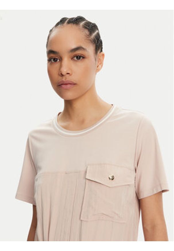 Liu Jo Sport Sukienka codzienna TA5128 T2921 Beżowy Regular Fit. Okazja: na co dzień. Kolor: beżowy. Materiał: wiskoza. Typ sukienki: proste, sportowe. Styl: sportowy, casual