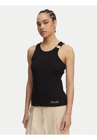 Liu Jo Beachwear Top VA6122 J4822 Czarny Regular Fit. Kolor: czarny. Materiał: bawełna #1