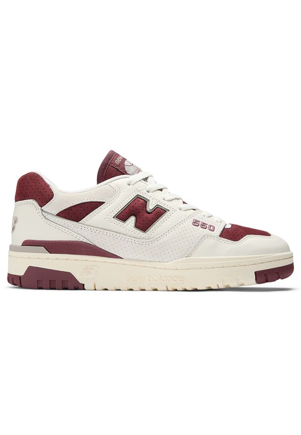 Buty unisex New Balance BB550LEZ – białe. Kolor: biały. Materiał: skóra. Szerokość cholewki: normalna. Sezon: lato