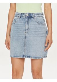 Vero Moda Spódnica jeansowa Tessa 10301536 Niebieski Regular Fit. Kolor: niebieski. Materiał: bawełna