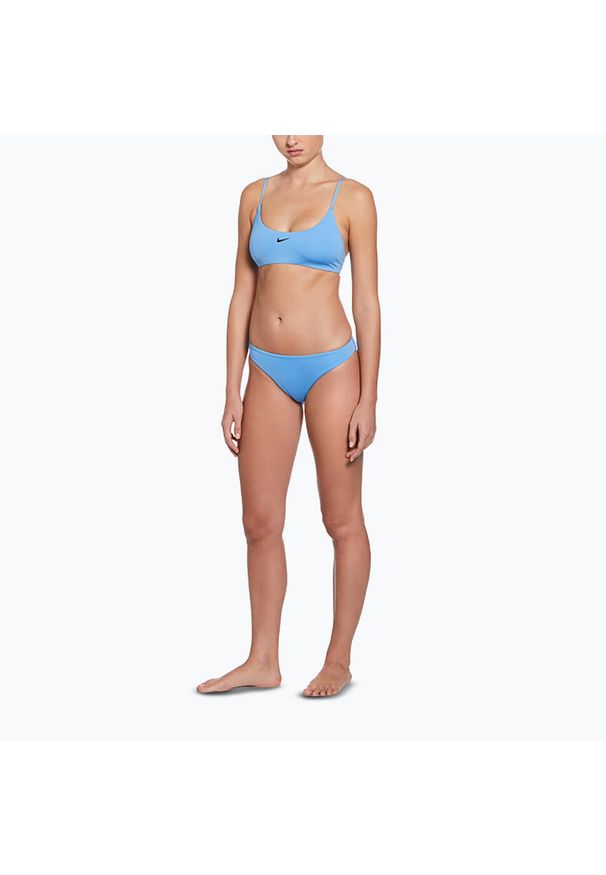 Strój pływacki dwuczęściowy damski Nike Essential Bralette Bikini. Kolor: niebieski