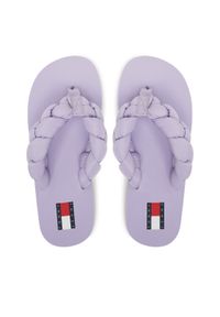 Tommy Jeans Japonki Braided Thong Beach Sandal EN0EN02877 Fioletowy. Kolor: fioletowy. Materiał: materiał #1