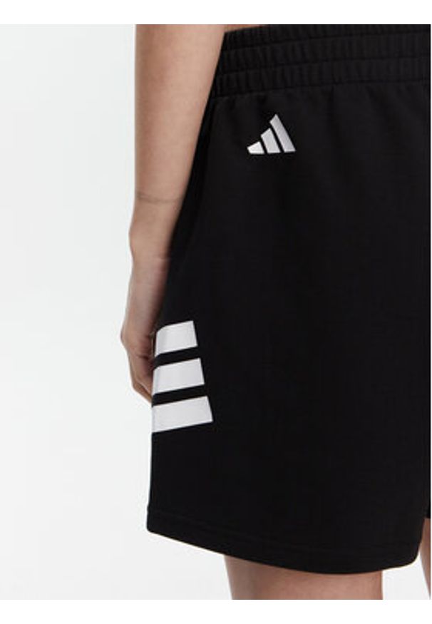 Adidas - adidas Szorty sportowe Future Icons 3-Stripes JC5443 Czarny Loose Fit. Kolor: czarny. Materiał: syntetyk