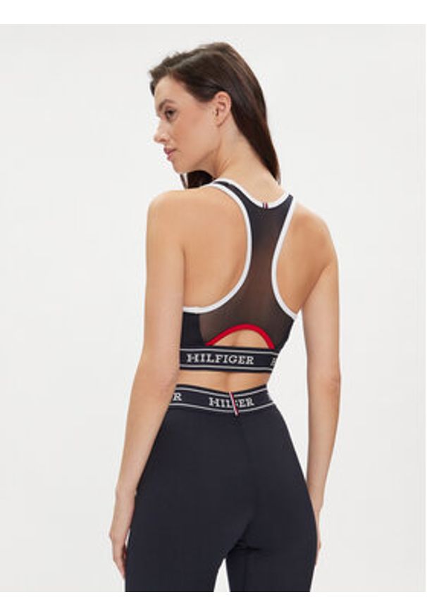TOMMY HILFIGER - Tommy Hilfiger Biustonosz sportowy Monotype WW0WW41517 Granatowy. Kolor: niebieski. Materiał: syntetyk