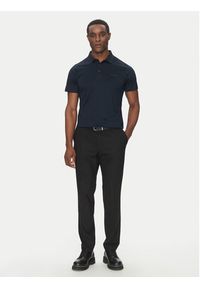 Karl Lagerfeld - KARL LAGERFELD Polo 745001 552200 Granatowy Slim Fit. Typ kołnierza: polo. Kolor: niebieski. Materiał: bawełna #3