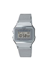 Zegarek Casio. Kolor: srebrny. Styl: vintage