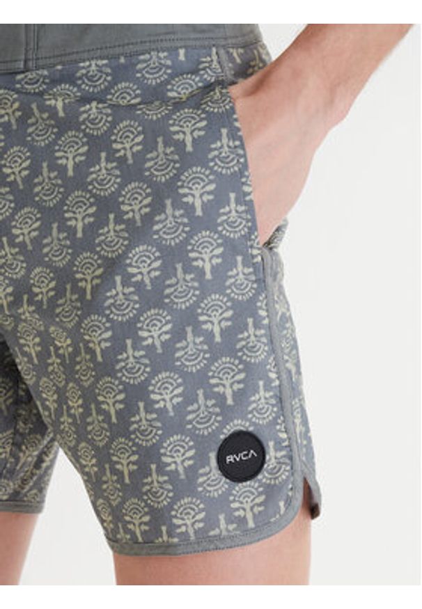 RVCA Szorty kąpielowe Freeport M1072RFT Szary Regular Fit. Kolor: szary. Materiał: syntetyk, bawełna