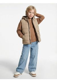 Sinsay - Jeansy wide leg z efektem sprania - niebieski. Kolor: niebieski