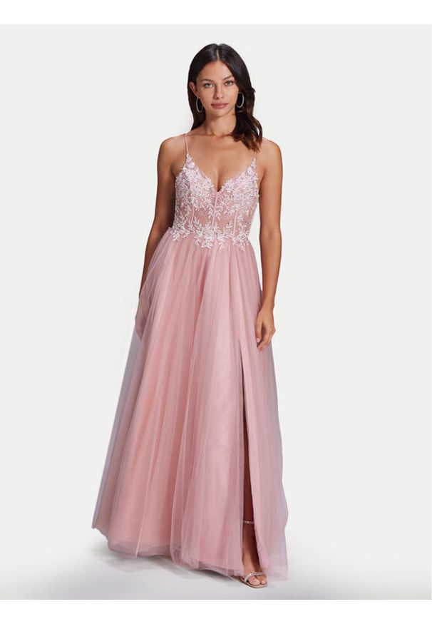 Hey Kyla - Swing Sukienka wieczorowa 5AH013HK Różowy Slim Fit. Kolor: różowy. Materiał: syntetyk. Styl: wizytowy