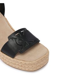 Calvin Klein Espadryle Wedge Espad 70 Embl Lth HW0HW02897 Czarny. Kolor: czarny. Materiał: skóra #6
